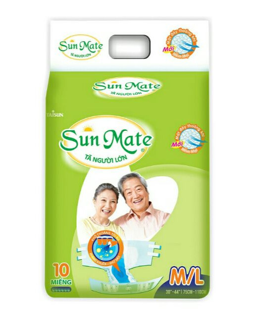 SUNMATE ADULT DIAPERS SIZE M/L